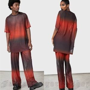 NWT Killstar Immortal Rave Set — Unisex Gradient Mesh Top + Pants, XL